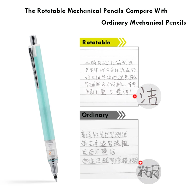 1pcs Uni Mechanical Pencil M5-559 0.3/0.5/0.7mm Lead Kuru Toga ADVANCE Low Center of Gravity Rotary lapiseira papeterie kawaii 6