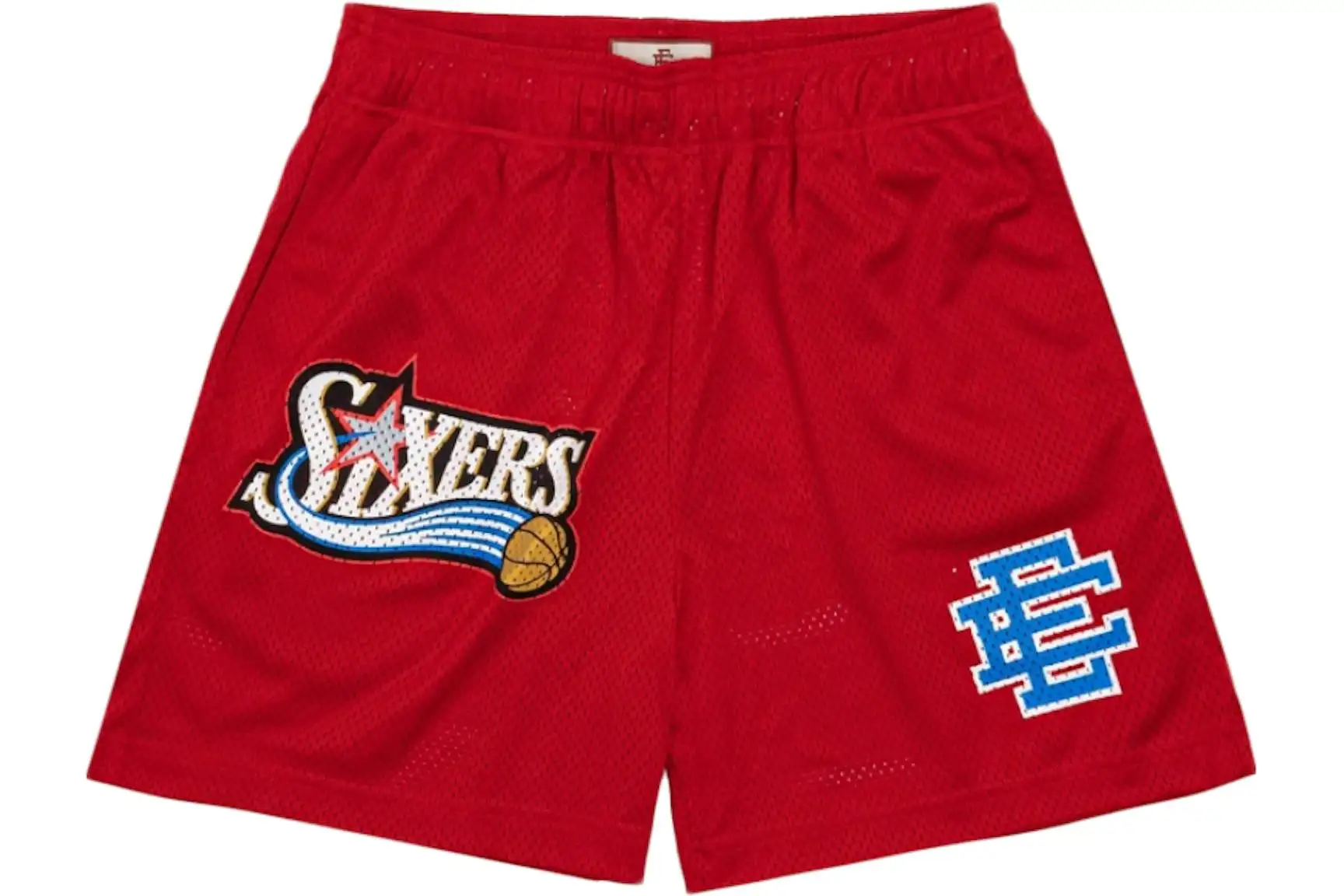 thumbnail image 1 of Nuevos pantalones cortos básicos Eric EE para el día a día de los 76ers para hombres y mujeres, cómodos, transpirables, de secado rápido, para exteriores, playa, uso diario, 1 of 5