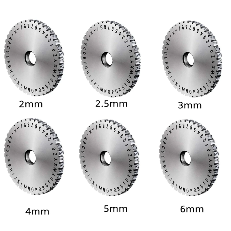 WISH Manual Marking Steel Stamp Wheel Accessories For Nameplate Metal Label Stamping Printer Machine