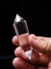 Hight Quality Clear Vogel Style Quartz Crystal Wand 24 Sided Double Point Wand Inspired Spiritual Reiki Healing Crystal 1