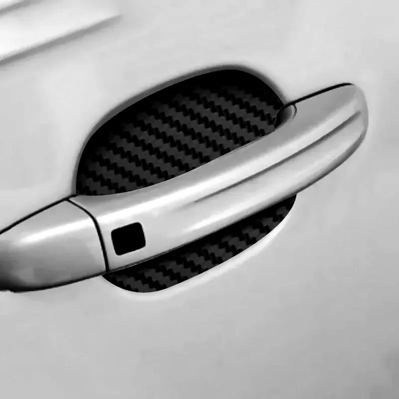 Carbon Fiber 4Pcs/Set Car Door Mouldings Film Scratches Resistant Protection