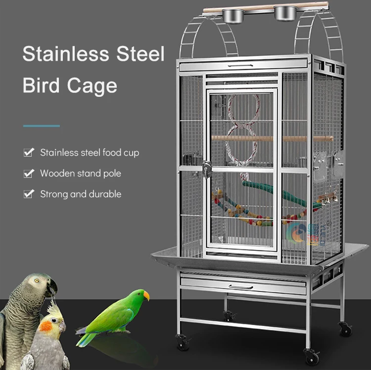 中型大型鳥ステンレスケージ ステンレス製 中型大型インコ用
