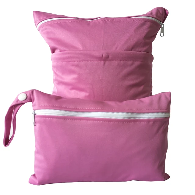 3 Wetbag Pannolini Riutilizzabili - Borse Impermeabili Per Pannolini Con Zip, Per Viaggi E Gym - Foto 2