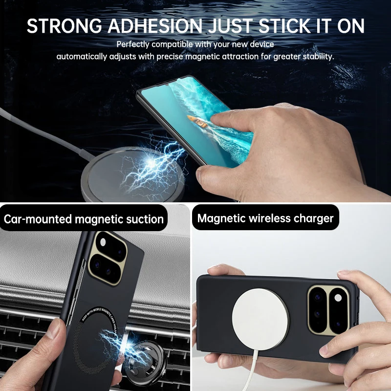 MagSafe Magnetic Shockproof Protective Phone Case with Wireless Charging Compatibility