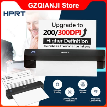 Stampante termica portatile 300 DPI / 200 DPI HPRT A4 MT610-Pro Bluetooth e connessione USB Computer mobile per viaggi scolastici in ufficio