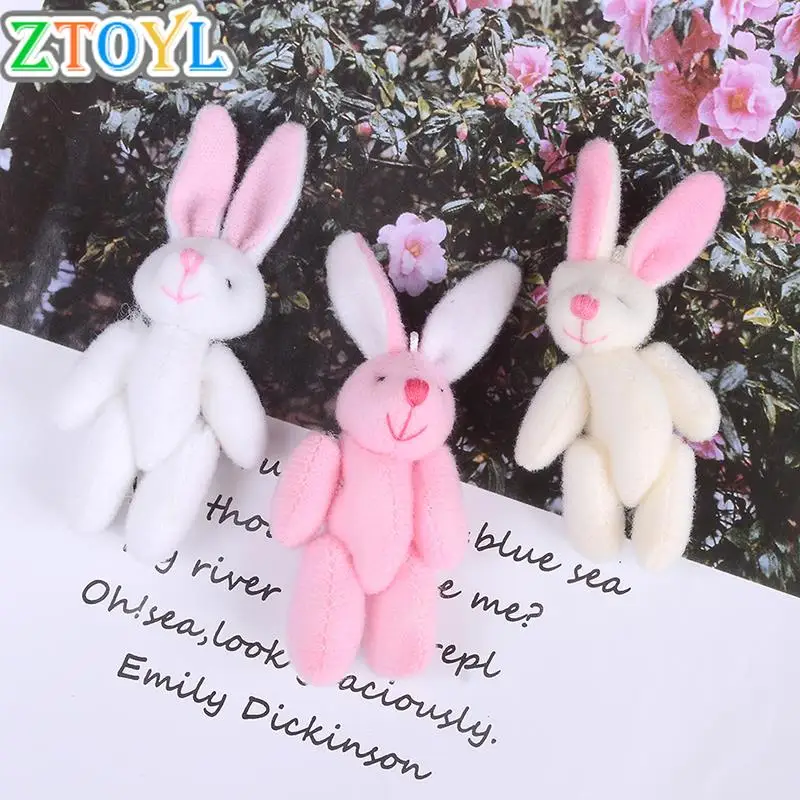 

Cute Lovers Friends Gift 6cm Soft Plush Rabbit Bunny Dolls Key Bag Pendants Couple Bear Rabbit Plush Keychain