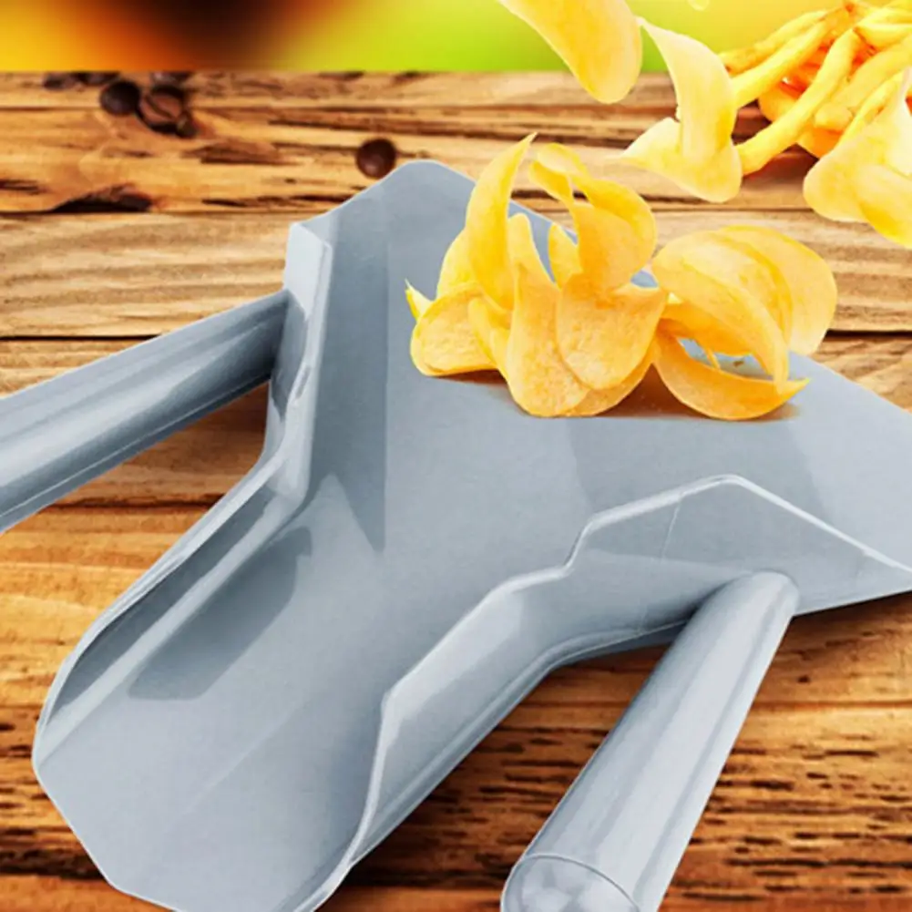 Single/Double Handles Grip Chip Scoop Food Shovel French Fries Stainless Steel Kitchen Tools Shovel Fries Burger Packaging Tool