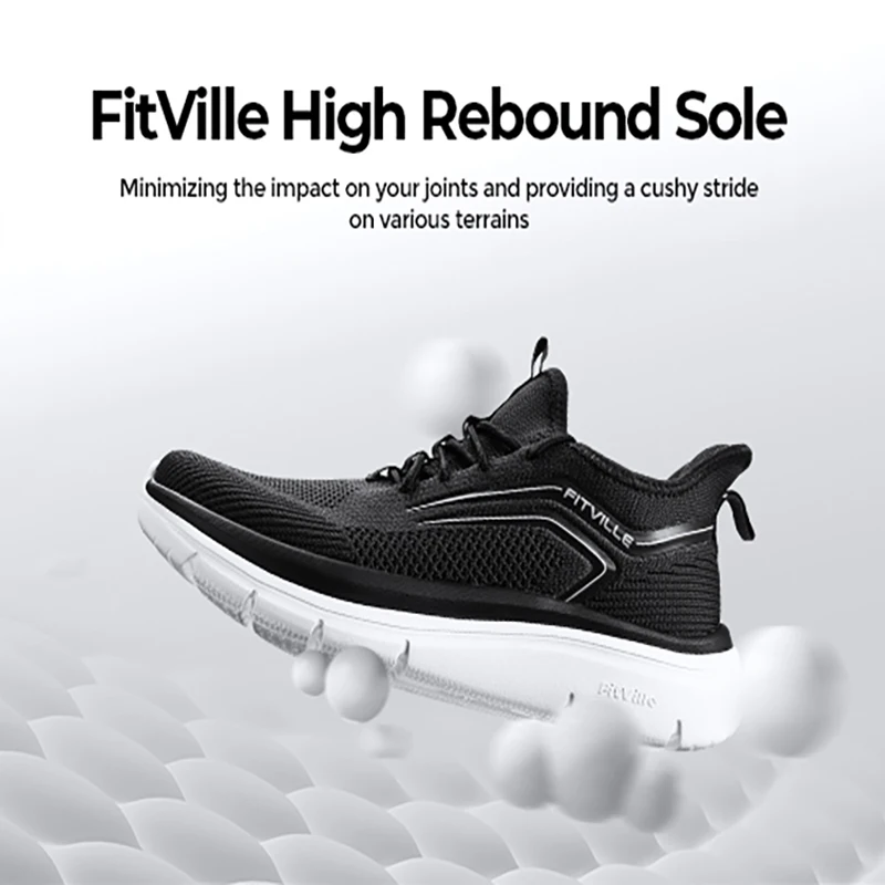 FitVille Thick Sole Running Shoes Mens Sneakers Shock Absorbing Rebound Lightweight For Swollen Feet Arch Support Wide Shoes 3