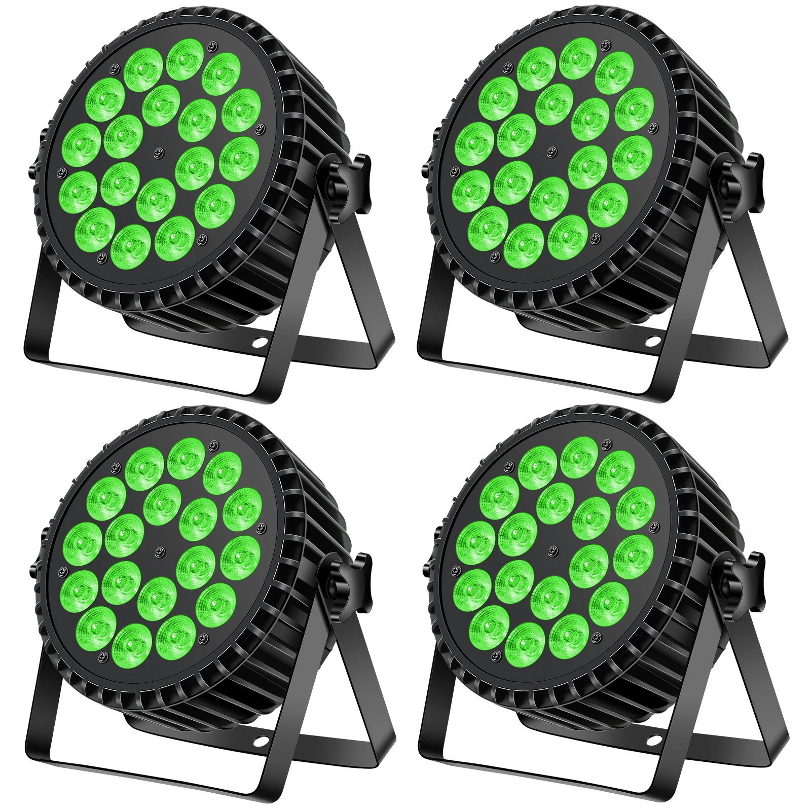 200W 4PCS 18 * 10W 4 IN 1 RGBW LED HOLDLAMP Par DMX Stage Effect Light Infinite Mixing and Rainbow Effect