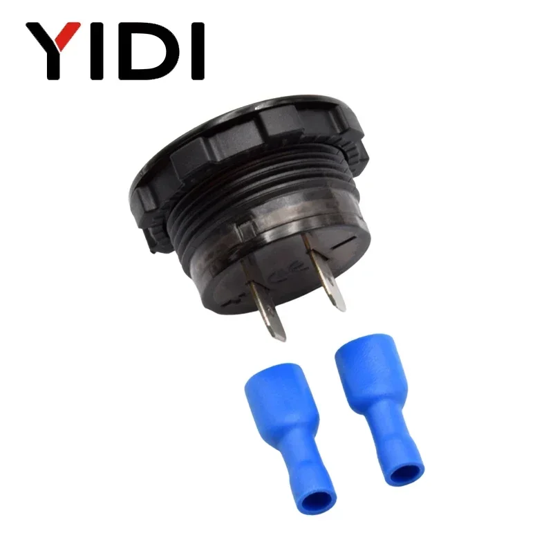 LED 디스플레이 디지털 전압계, DC 12V 24V 패널 장착 전압 측정기 자동차, 오토바이, 보트, ATV, 트럭용