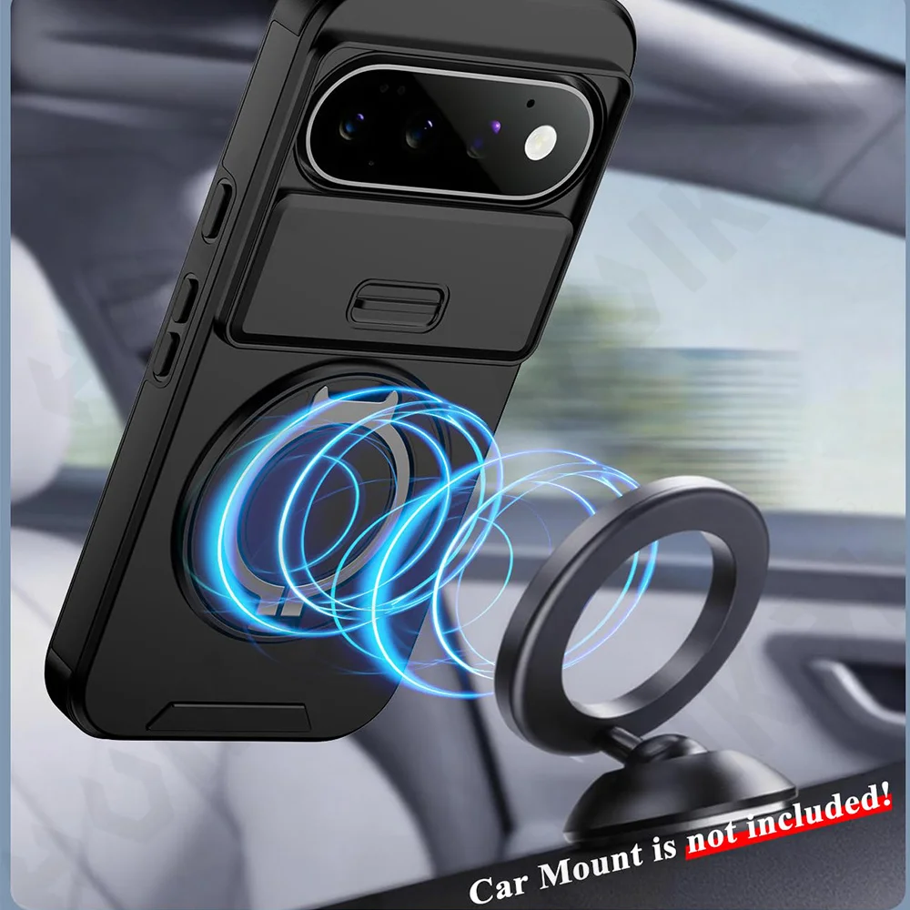 Matte Black Anti-Shock Protective Case with Slide Camera Protection