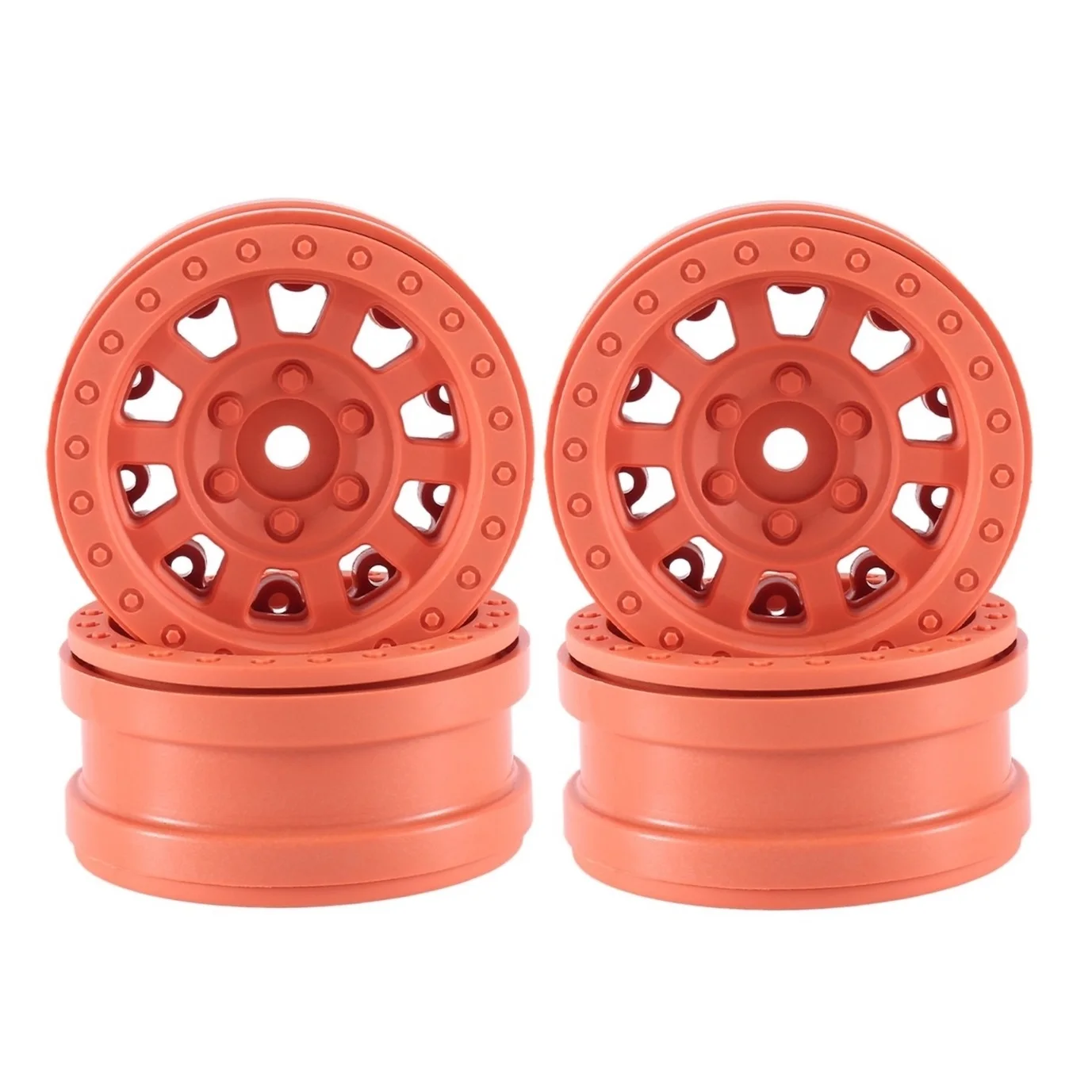 Simulazione 1.9 Ruote Beadlock in metallo Argento 12mm Mozzo esagonale per 1/10 RC Crawler Car Traxxas TRX4 Defender TRX6 AXIAL SCX10 RC4WD  26