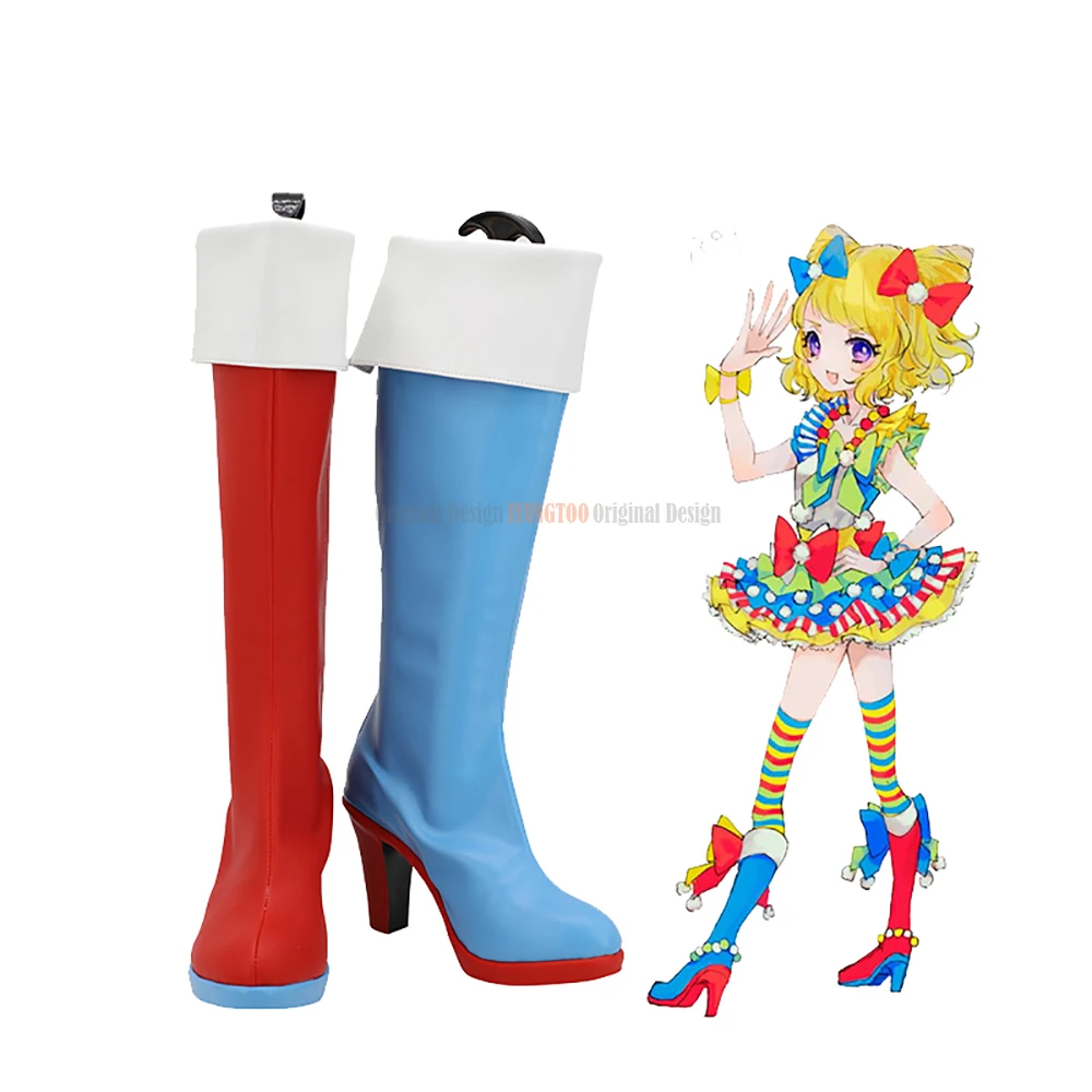 

Сапоги для косплея миноми Pripara, кожаная обувь на высоком каблуке для хэллоуивечерние НКИ, косплей