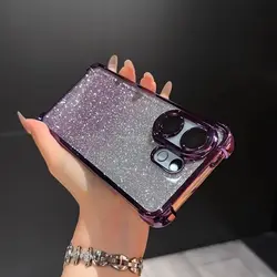 Fashion Glitter Shockproof Phone Case with Coner - Airbag Protection for VIVO V70 Lite 4G 5G (PURPLE)