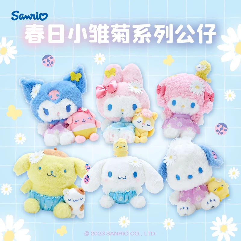 

Kawaii Kuromi My Melody Cinnamoroll 20Cm Spring Daisy Cartoon Plush Doll Anime Sanrio Girl Heart Cute Plush Toys Toy Girl Gift