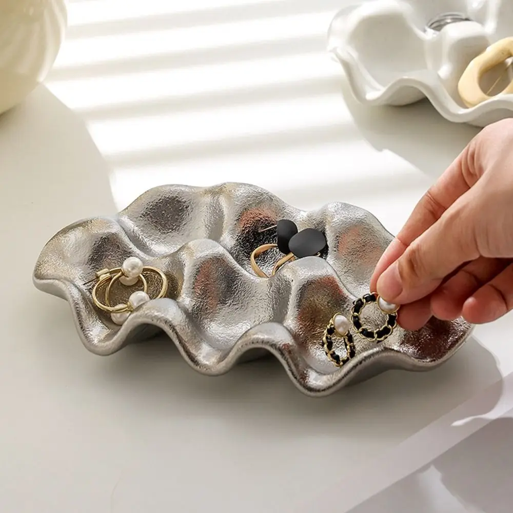 Light Luxury Ceramic 6 Grids Egg Tray Nordic Style Decorative Jewelry Display Storage Plate Shockproof Egg Storage Rack Ring 3