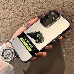 Vibrant Motorcycle Rossi VR46 Phone Case - Colorful Silver Cover for Galaxy Note20 Ultra (Black09)