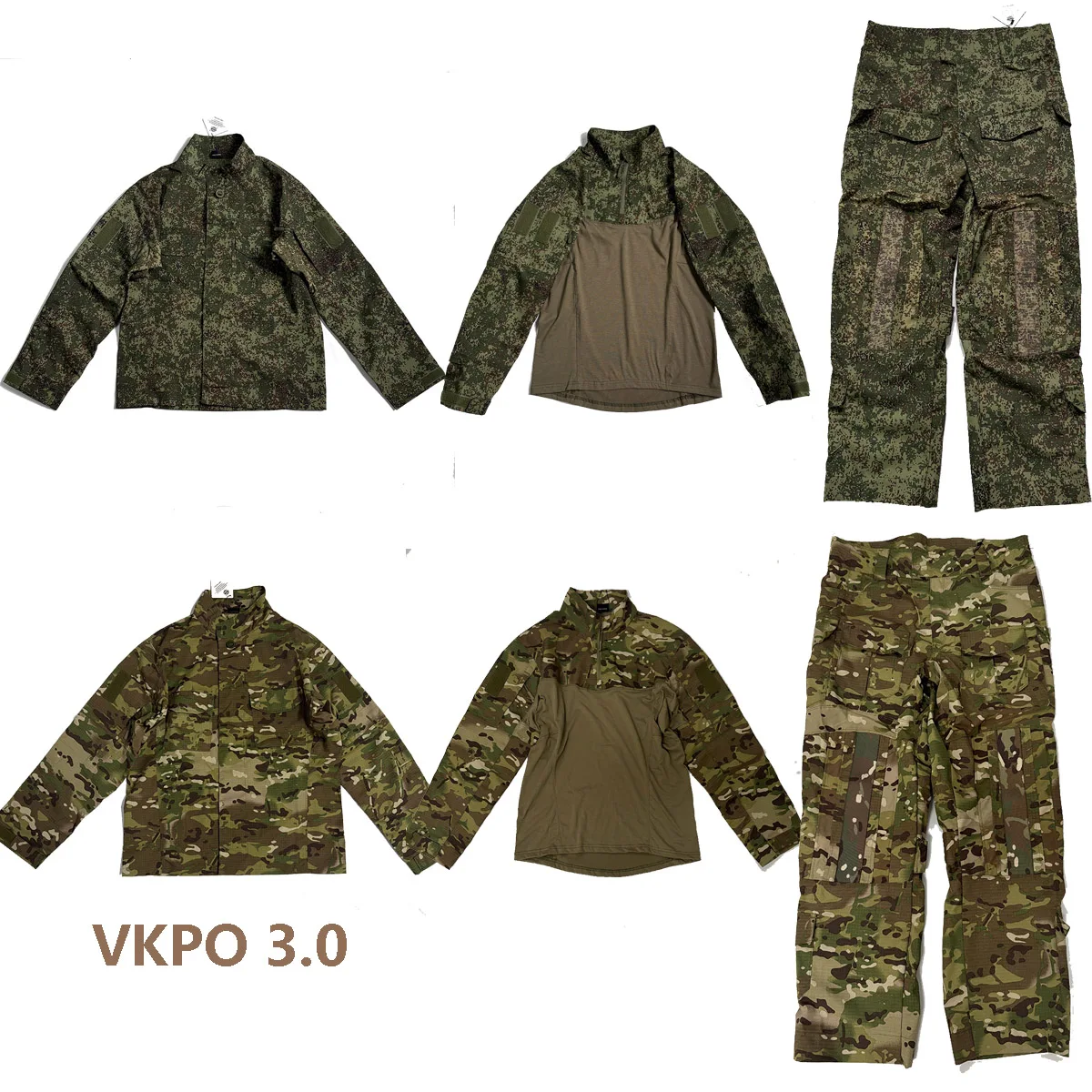 Ensemble tactique camouflage CP EMR VKPO pour entraînement chasse pêche vêtements militaires outdoor