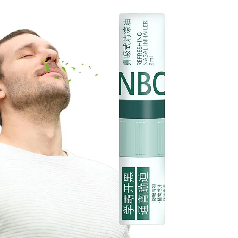 

Флюоресцентный ингалятор для загруженности носа, портативный высокоэффективный ингалятор для смешивания естественного масла, палочка для снятия головной боли