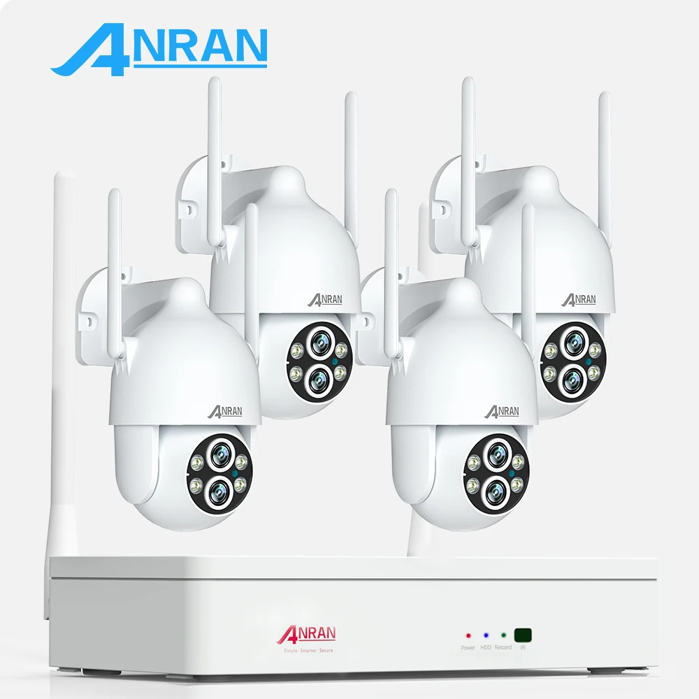 ANRAN 3K 6MP Dual Lens Security Camera System 10x Zoom Set Outdoor Wireless Surveillance Kit Color Night Vision 360°  Auto Track