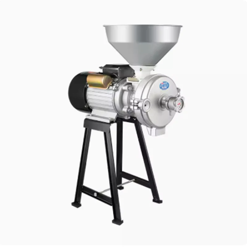 220V Electric Grinding Machine Powder Grain Spice Corn Crusher Household Commercial Wet and Dry Food Grinder Mill Flour