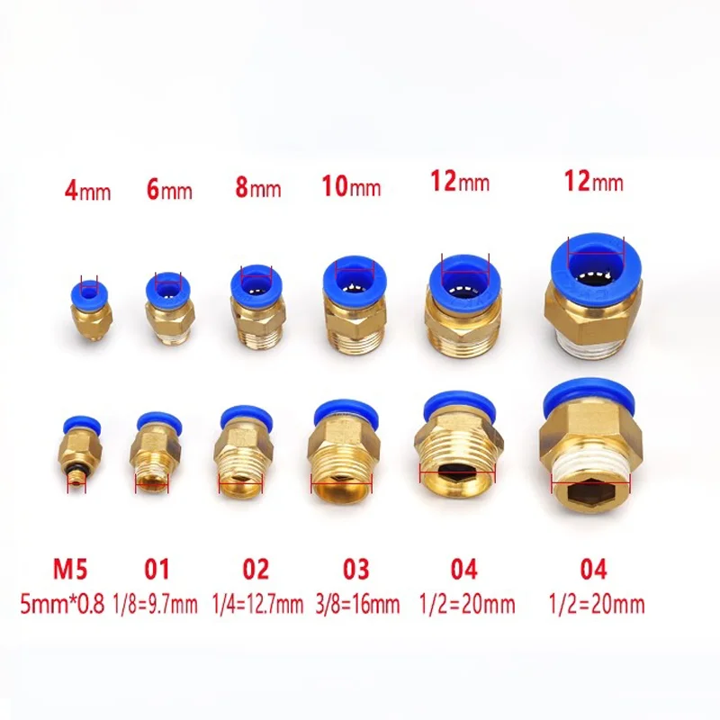   Ŀ  PC  1/8 1/4 3/8 1/2 ȣ  4-m5   Ŀ, 4mm, 6mm, 8mm, 10mm, 12mm, 50 , 100 