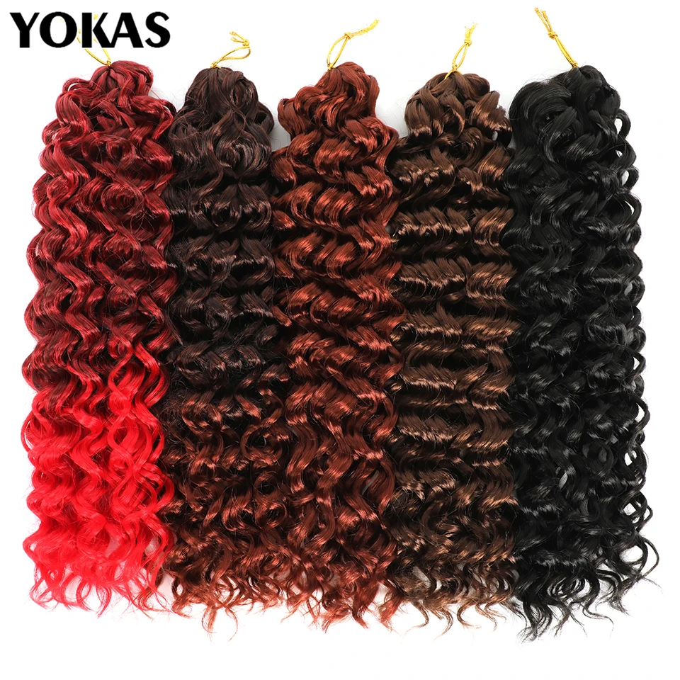 GOGO Curl Synthetic Crochet Hair Extensions For Female 14 18 22 Inch Faux Locs Afro Curl Braiding Hair Strands For African Women