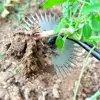 Gardening Hoe Weeding Tool Root Pulling Sunflower Weeding Handheld Rake Loosening Soil Puller Mangane Steel Weeding Removal Tool 4