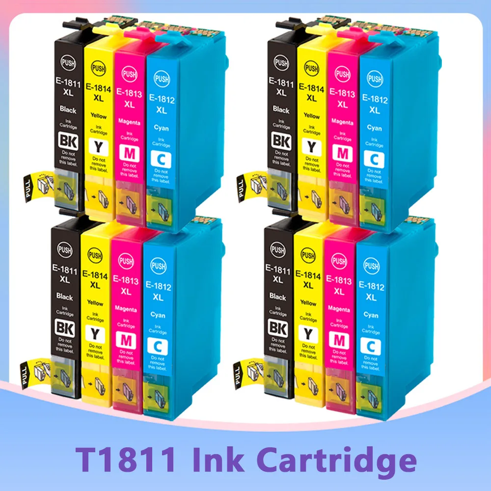 

T1811-T1814 compatible ink cartridge for EPSON XP-212 XP-215 XP-312 XP-315 XP-412 XP-415 XP-225 XP-322 XP-325 printers full ink
