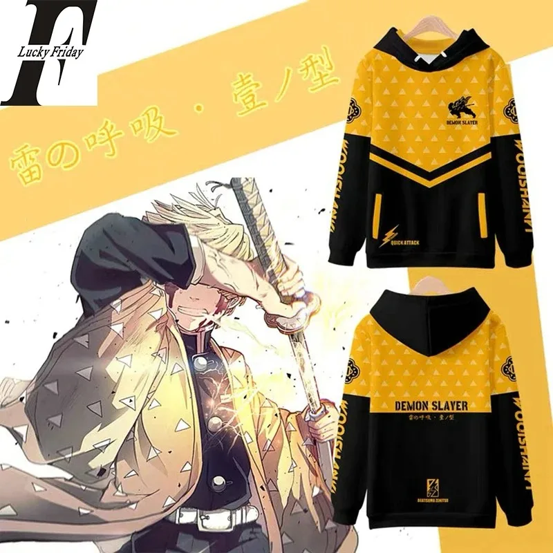 Demon slayer kisatsutai japan anime 3d hoodies sweater cosplay men women long sleeve hoodie harajuku pullover hoodie 4xl
