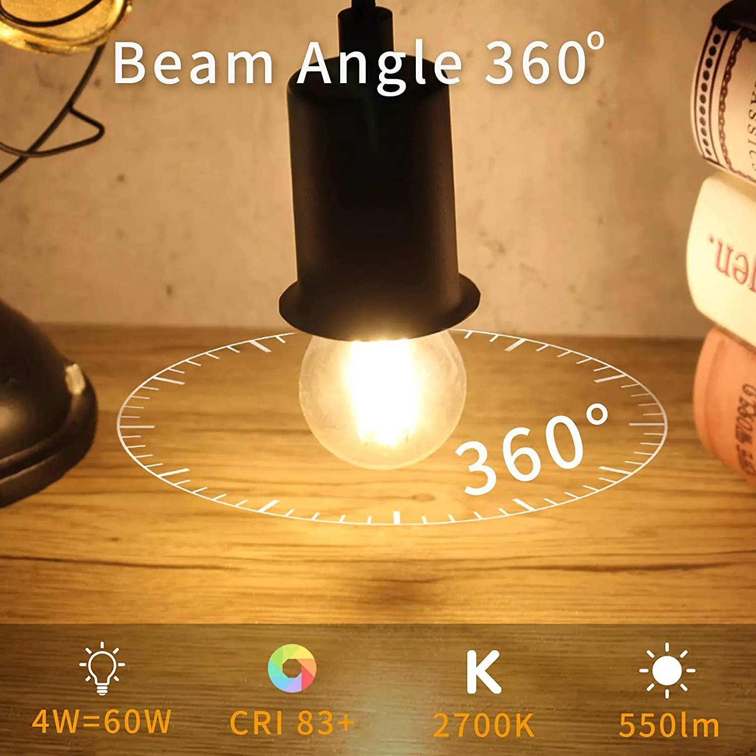 Ampoule LED Edison rétro G45