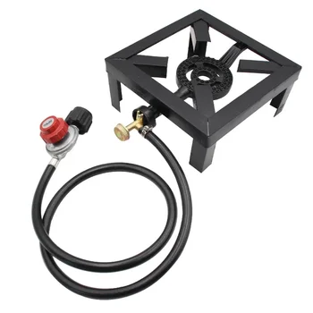 8KW Gas Boiling Ring Cast Iron Burner Large LPG Stove Outdoor Cooker Iron Frame Portable Fire Control Stove Camp Supply 1
