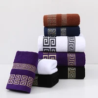 100% Pure Cotton Towel 34x73cm Embroidered Towels  For Adults Quick-Dry Thicken Soft Face Towels Absorbent 1