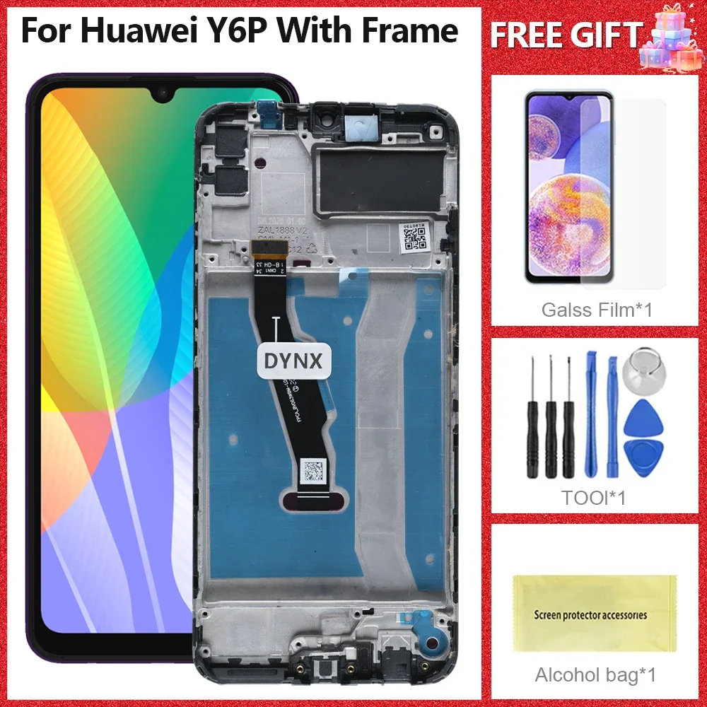 Écran LCD De Rechange Huawei Y6p Med-LX9 / MED-LX9N - Kit Réparation Complet + Film Trempé | Remplacement écran Cassé