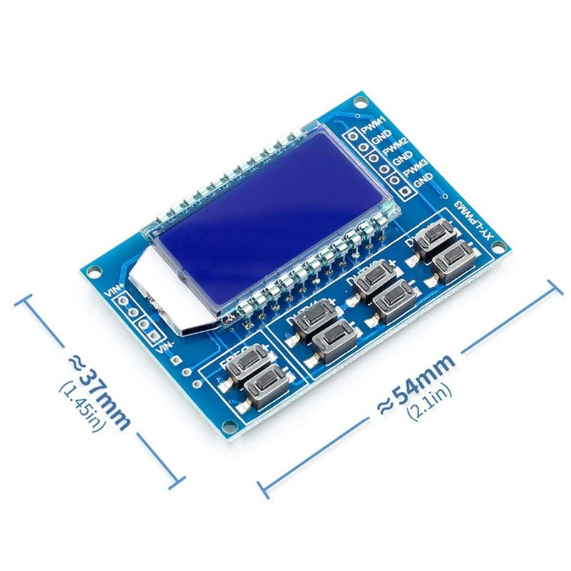 3 Channel PWM Pulse Generator Adjustable Frequency Square Wave Rectangular Wave Signal Generator Module 2Pcs