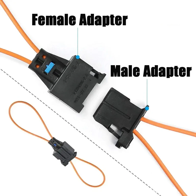 MOST Fiber Optic Optical Loop Bypass Male/Female Kit Adapter Cable Connector For Porsche BMW VW Audi Mercedes-Benz