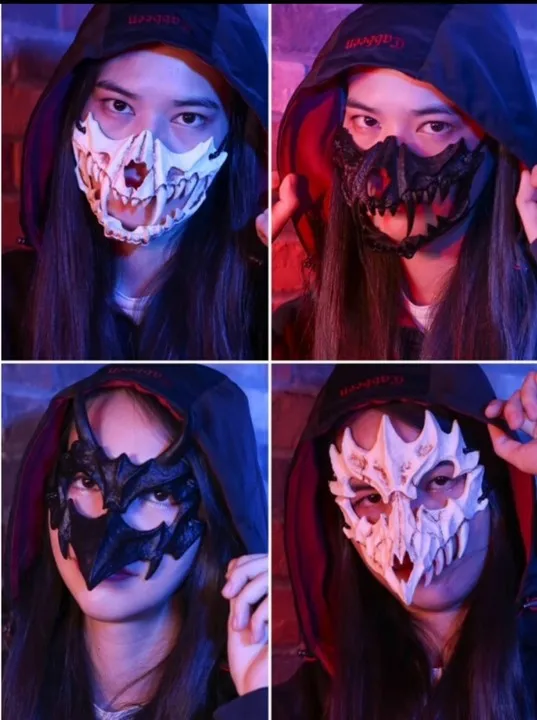 Masque dragon de dessin animé pour enfants, garçon et fille, masque de  carnaval d'Halloween, masque intégral, dessin animé animal, vacances  Performance Pro - AliExpress