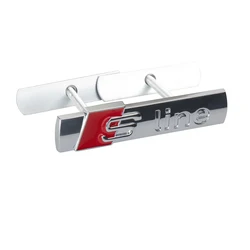 Premium Automotive Front Grille 3D Emblem Decoration Accessory (1pc silver For SLINE)