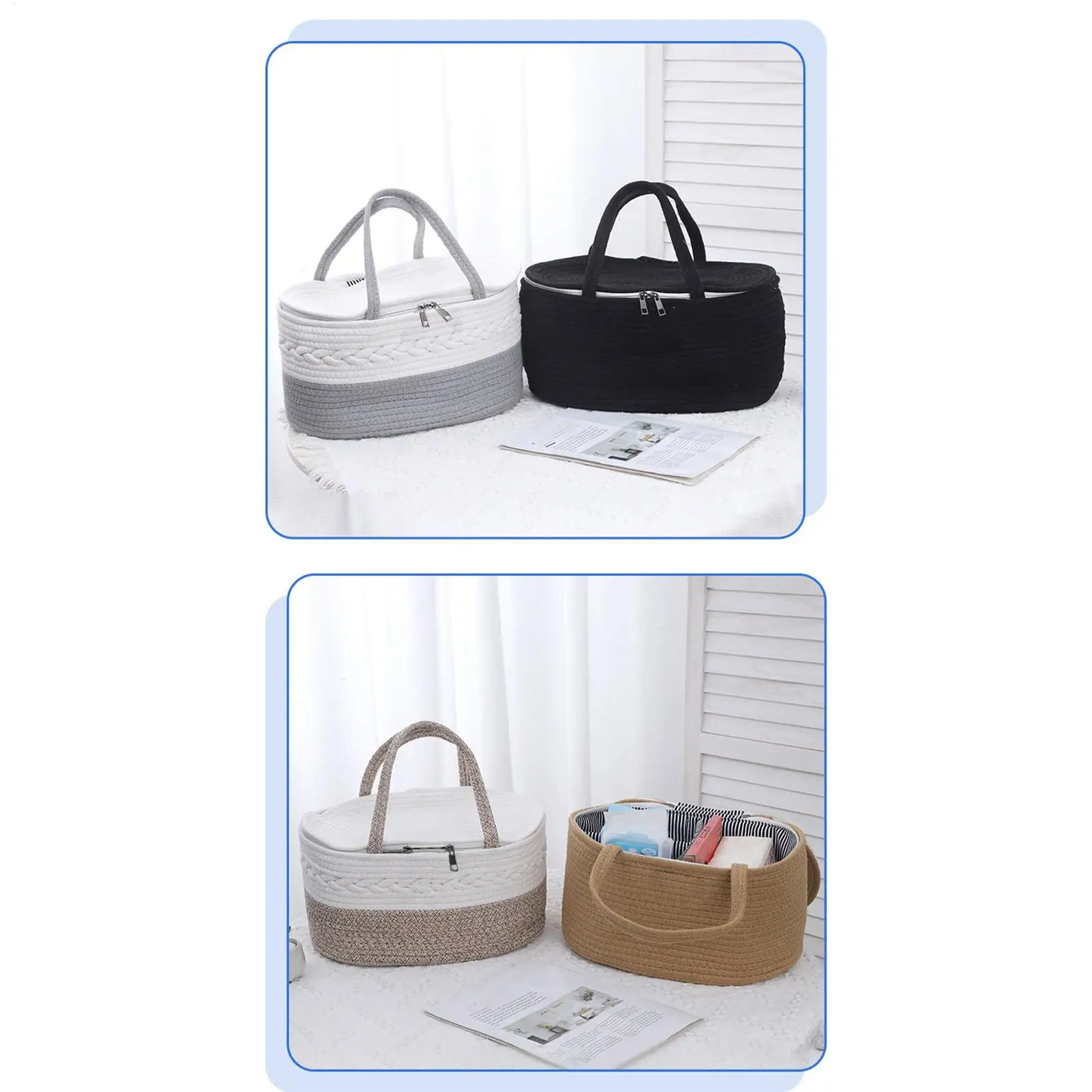 용 기저귀 바구니 대용량 다기능 탈착식 기저귀 교환대 여행용 야외용 차량용 욕실용 수납 정리함