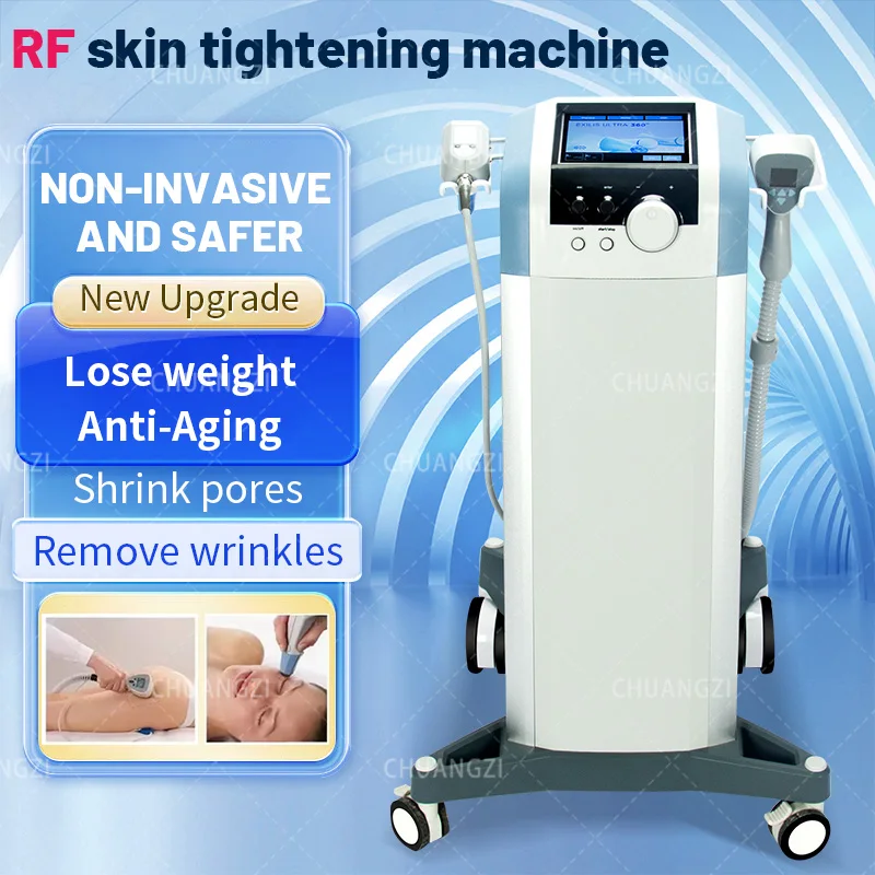 

Exili Ultra 360 Body Contouring Cellulite Reduction Tightening Machine with New Monopolar Face Skin Rejuvenation Butt Lift