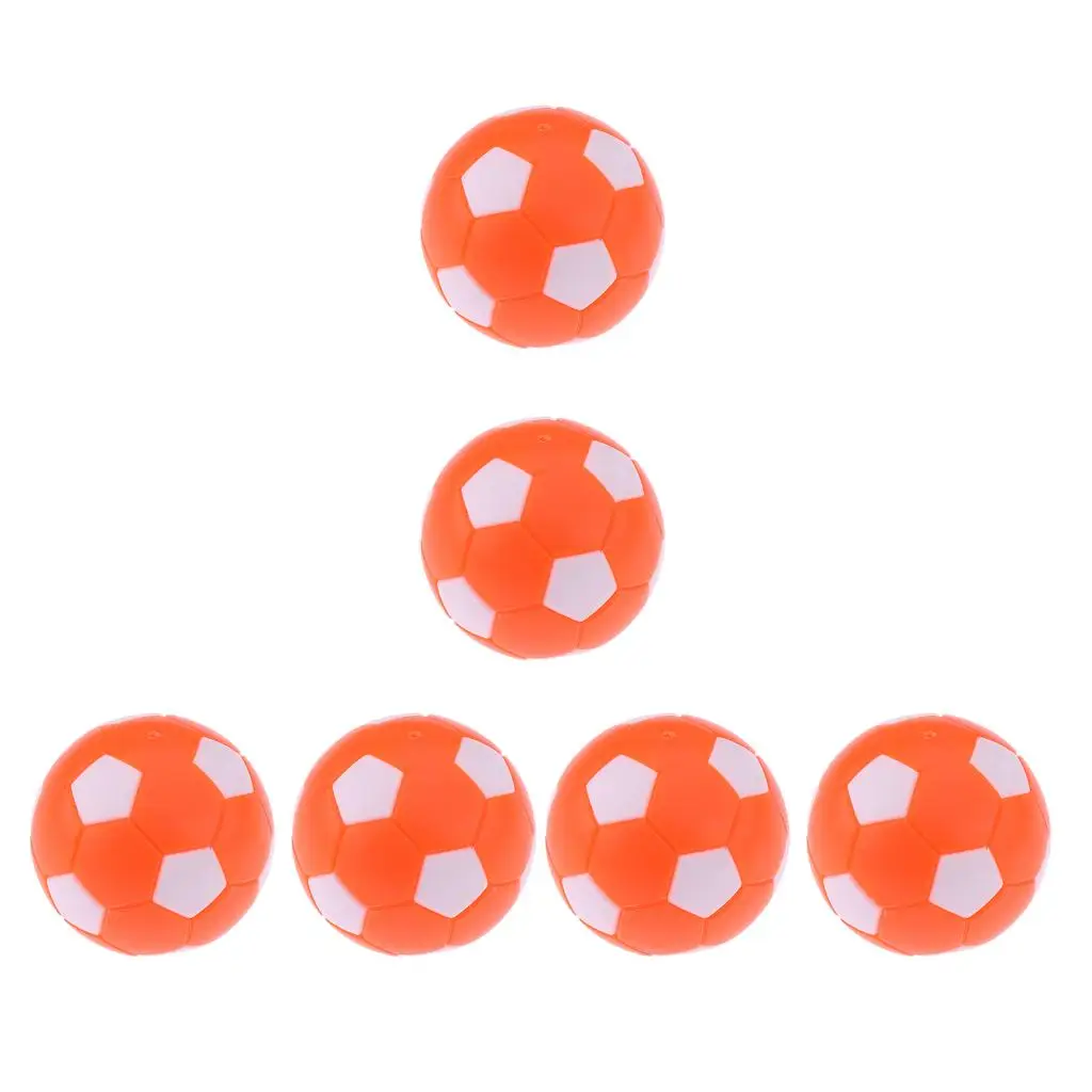 6 Pieces Foosball Table Football Round Indoor Games Plastic Soccer Balls for Foosball Machine Fussball Sport Gifts 36mm