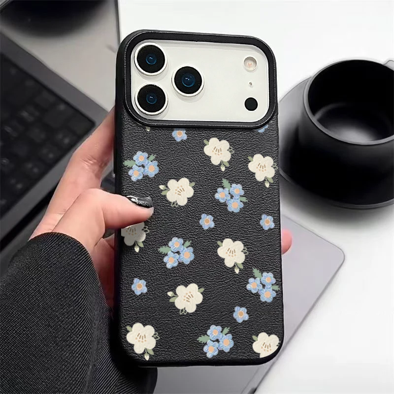 ตัวเลือกสินค้า เคสซิลิโคนนุ่มป้องกันกระแทก iPhone 17/16 Pro Max ลายดอกไม้สวย
