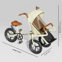 Vélo avec enfants vélo Parent-enfant 20 pouces siège avant bébé à trois roues 5