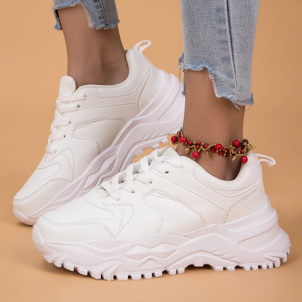 

Women's Chunky Sneakers Trendy Brand Running Shoes for Women Platform Vulcanize Shoes Breathable Casual Zapatillas De Mujer