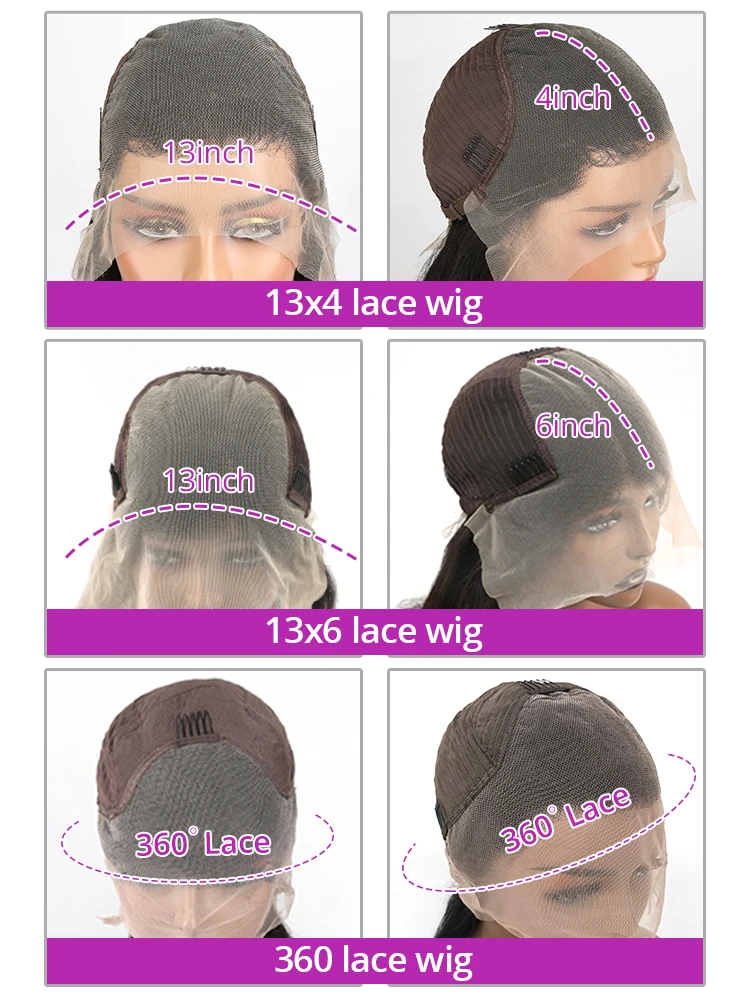 40 50 Inch Straight 13x6 13x4 Hd Lace Front Human Hair Wig 250 Density Brazilian 360 Full Lace Frontal Wigs Preplucked For Women 6