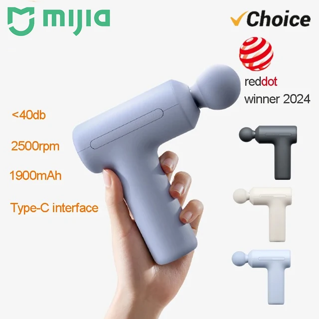 Original MIJIA Mini Fascia Gun 3 Portable Muscle Massage Gun 12kg Thrust Brushless Silent Motor 3 Massager Heads Relax Body -CN 1