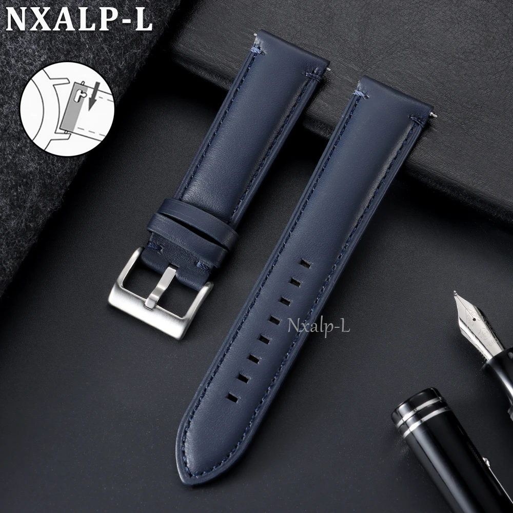 Vintage Cowhide Leather Quick Release Watch Strap - Business Style Bracelet