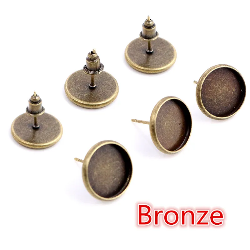 Set 12 Paia Orecchini In Acciaio Inox Placcato Oro 18K - Cerchi E Flatback Per Multi Piercing (20G)