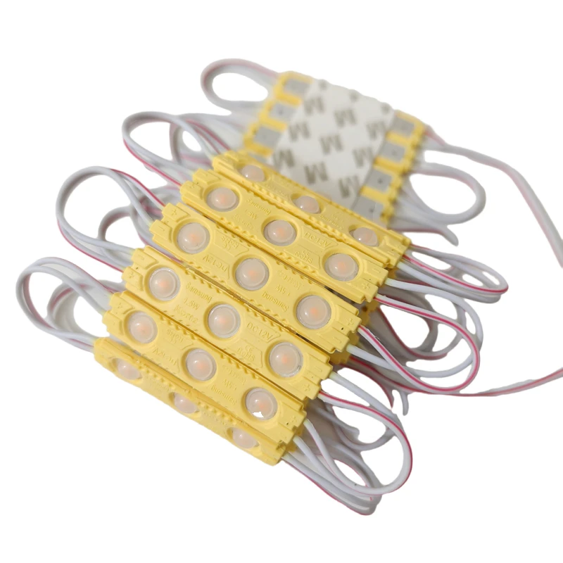 20개/몫 LED 스트립 모듈(렌즈 포함) 2835SMD DC12V LED 모듈 조명 광고 표지판, 채널용 슈퍼 브라이트 SMD LED 모듈