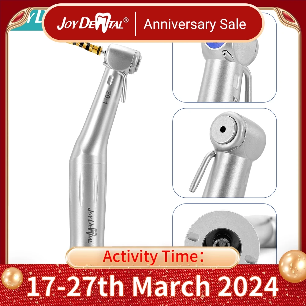 

JOY DENTAL Dental 20:1 Low Speed Handpiece Implant Reduction Contra Angle Button Type Chuck Handpiece